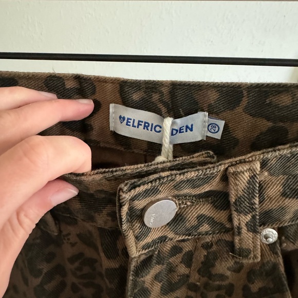 New with tags Alferic Eden leopard jeans high rise - Picture 2 of 2